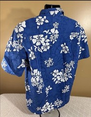 Vintage 90s Pacific Legend Hawaiian USA Made Floral Hawaii Button Up Tee Size L