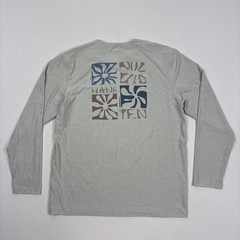 Hang Ten Mens Long Sleeve Sun Tee Shirt UPF 50+ Quick Dry Stretch Blue Medium