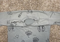 90s Animal Foot Prints Shirt Men Sz Large AOP Queen Helmina Park Double Nature