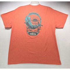 Costa Del Mar Mens XL Orange Heather Fishing Graphic T-Shirt See Whats Out There