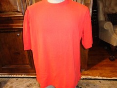 Cabela’s Reddish Orange Loose Fit Blank Sold Cotton Blend T-shirt Adult L NICE