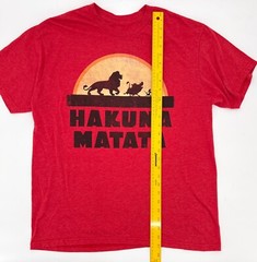 Disney Lion King Shirt Adult large Red Hakuna Matata Simon Pumba Simba