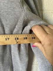 Natural Life Thermal Shirt Men’s XL Gray Gray Cotton Blend Ribbed Waffle Knit