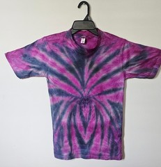 New Spider Tiedye Purple & Black Color Mens T-Shirt Blank Tye Dyed Tee