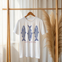 Catch of the Day Fishing T-Shirt Nautical Seafood Lover Gift Fisherman UnisexA69