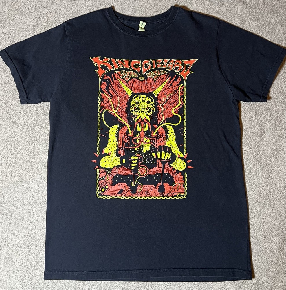 King Gizzard And The Lizard Wizard Psychedelic Graphic Band T-Shirt KGLW Tee M