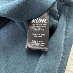 Kuhl Shirt Mens Medium Teal Kommando Crew Neck Long Sleeve Zipped Pocket Tee M