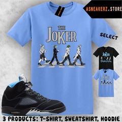 The Joker Matching TShirt Shirt To Match aj5s Black University Blue 2026 Sneaker