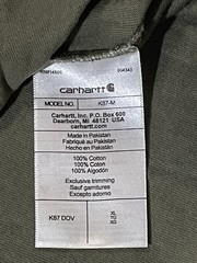 Carhartt K87 Pocket T-Shirt Men’s XL Olive Green Loose Fit Heavyweight Cotton