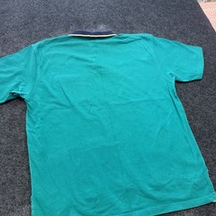 VTG Eddie Bauer Henley Shirt Mens XL Teal Blue Contrast Collar Made in USA 90s