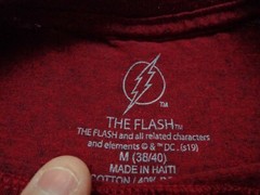 The Flash T-shirt Short Sleeve Heather Burgundy Gold Flash Logo Medium
