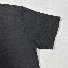 MIDA Undici Textured Crinkle T-Shirt Men’s M Black Premium Cotton Made Italy