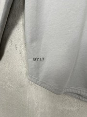 Bylt Drop Cut Lux Long Sleeve Shirt Men’s XL Grey Solid Stretch Gym Performance