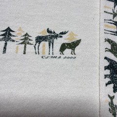 Vintage 2000 Alaska Wildlife Nature Outdoor Graphic Long Sleeve Shirt USA Large