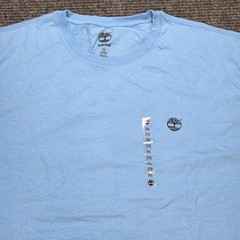 Timberland Tent Logo T-Shirt Men’s Size 2XL Light Blue Back Graphic Outdoors NEW