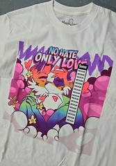 Pink Hot Girl Princess Gay No Hate Love Goth Slut Pink T-Shirt 4pc Medium (Aa)