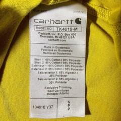Carhartt Force Pocket Tee Mens Small Yellow Relaxed Fit Short Sleeve Shirt