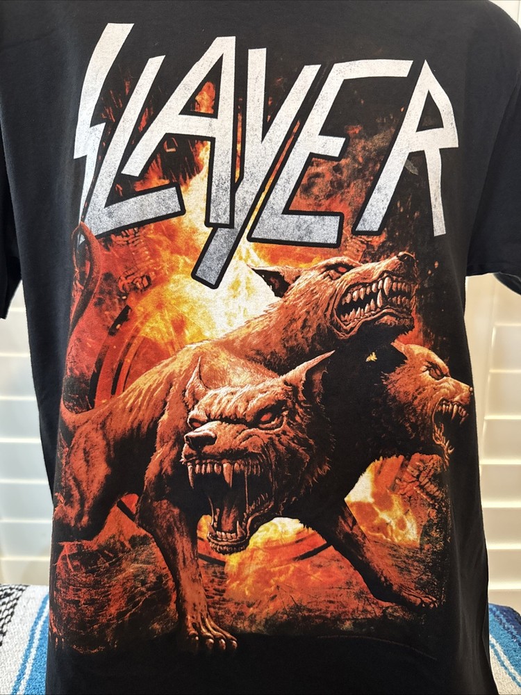 2017 Official Slayer North America Tour Metal Rock Band Shirt Size Medium New