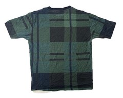 New Balance Shirt Mens Small Green Plaid Short Sleeve Athletic Tee Graphic