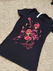 Lot of 3 Hazbin Hotel Alastor and Nifty Shirts Fitted Medium Women ONE FLAW