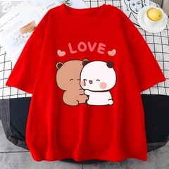 Panda Bear LOVE T Shirt Cotton Bubu Dudu Couple T-Shirt, Valentine Gifts S to 5X