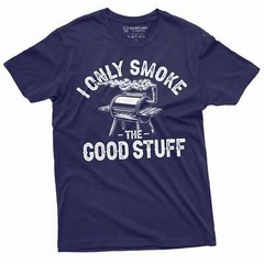 Men’s Funny BBQ grilling grill T-shirt smoke good stuff double meaning shirt
