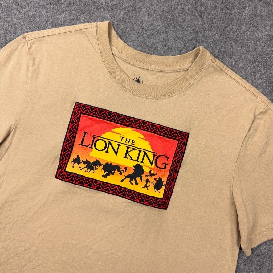 Disney Shirt Mens Small Tan The Lion King Graphic Print Casual Short Sleeve Tee