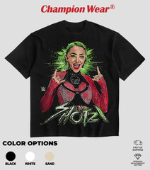 Champion Wear Shotzi Green Energy Rock On Heavy Cotton T-Shirt