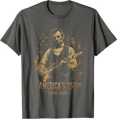 America’s 250th Abraham Lincoln Playing Guitar Retro Vintage T-Shirt
