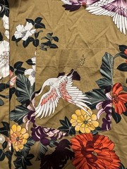Goodthreads Poplin Multicolor Floral Birds Short Sleeve Shirt Sz M Hawaiian