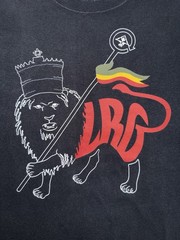 LRG Lion Graphic T‑Shirt – Black Size Large (22×29) Front & Back Print Excellent