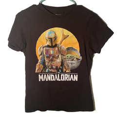 Star Wars Mandalorian T-Shirt Men’s Size Small Short Sleeve Black 100% Cotton
