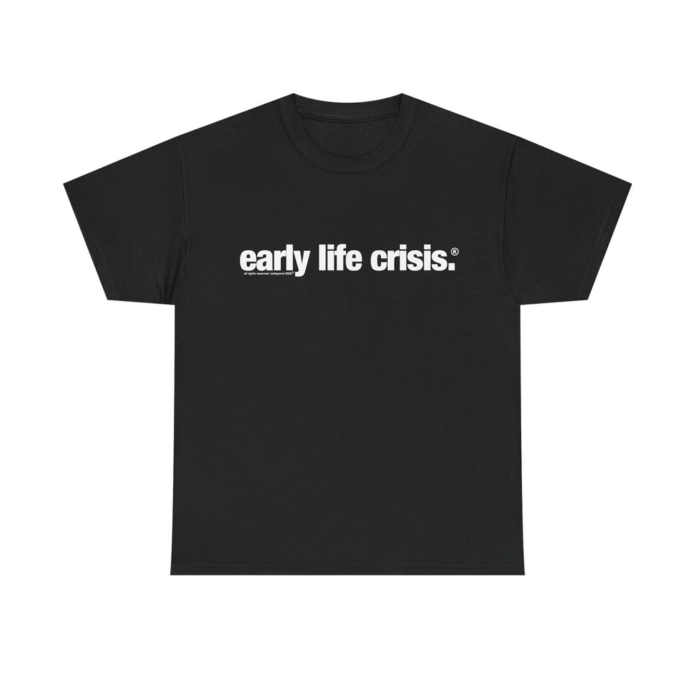 Nettspend Early Life Crisis Graphic Multicolor 1 Sided Short Sleeves T Shirt
