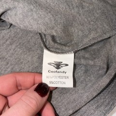 Gently Used Men’s Coofandy Gray Hooded Draped Neck Long Sleeve T Shirt Size Smal