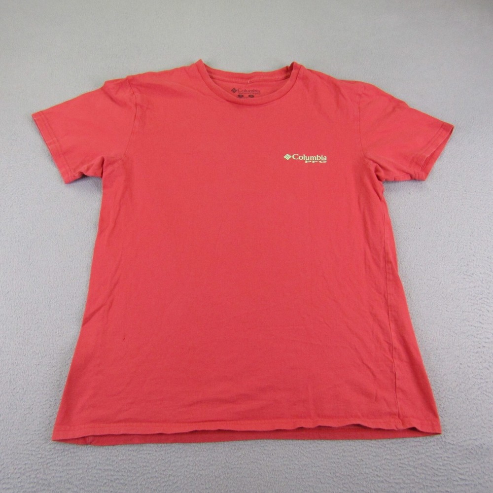 Columbia Shirt Mens Medium Red PFG Performance Fishing Gear Camping Outdoors Tee
