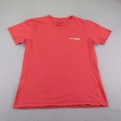 Columbia Shirt Mens Medium Red PFG Performance Fishing Gear Camping Outdoors Tee