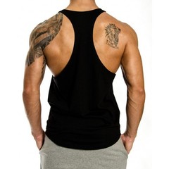 Men Fitness Stringer Vest Cotton Bodybuilding Men Sleeveless Shirt Gym Tank Tops