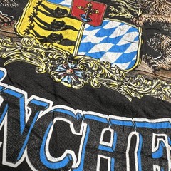 Vintage Oktoberfest München Shirt Mens Medium Black Faded 1992 Beer 90s Thin