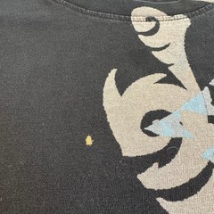 Crazy Shirt Y2K Black Pima Cotton T-Shirt with Silver Tribal-Style