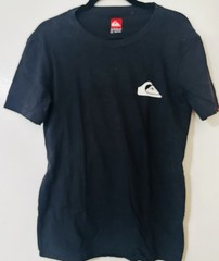 Quiksilver Men’s Black Graphic Logo Print Crew Neck Short Sleeve T-Shirt S