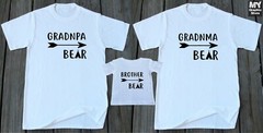 Bear Matching T-shirt Papa Baby Mama Bother Sister Grandpa Family Matching Tees