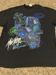 Vintage Y2K Miskeen Originals Black Hand Painted Shirt Skate Hip Hop Mens Sz 2XL