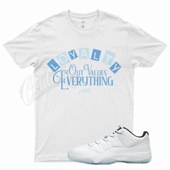White LOYALTY T Shirt for J1 11 Low Legend Blue – Easter Concord Space