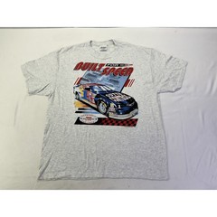 “Built For Speed” Racing Hanes Heavyweight 50/50 Light Grey T-Shirt Size Large