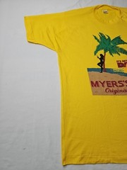 Vtg 80’s Myers’s Rum Original Dark Its Better In The Dark Promo Shirt 2XL 23×30