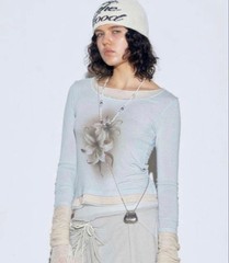 SCULPTOR Triple Layered Long Sleeve T-Shirt Light Blue Free Size