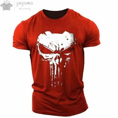 Men’s T Shirt 3d Print Military Patriotic Skull O-neck T Shirt Oversized T-shirt