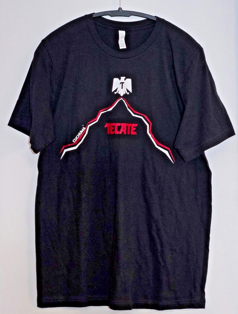 Tecate Cerveza Beer Official Licensed Logo Tee T-Shirt Shirt New Without Tags L