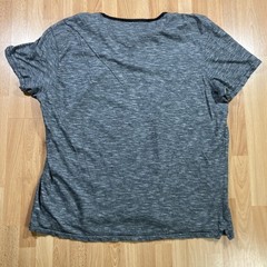 Converse Short Sleeved Henley (Men’s Size XL) • Black & Heathered Gray Shirt