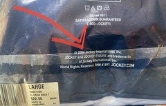 SEALED © 2004 JOCKEY CLASSIC Adult Size L 100% Combed Cotton T-SHIRTS